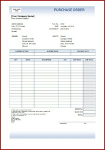 Free Printable Pdf Purchase Order Template