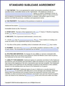 Free Printable Rental Lease Template