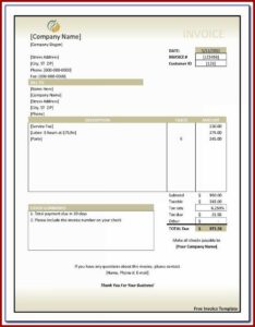 Free Receipt Template Doc
