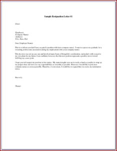 Free Resignation Template Download