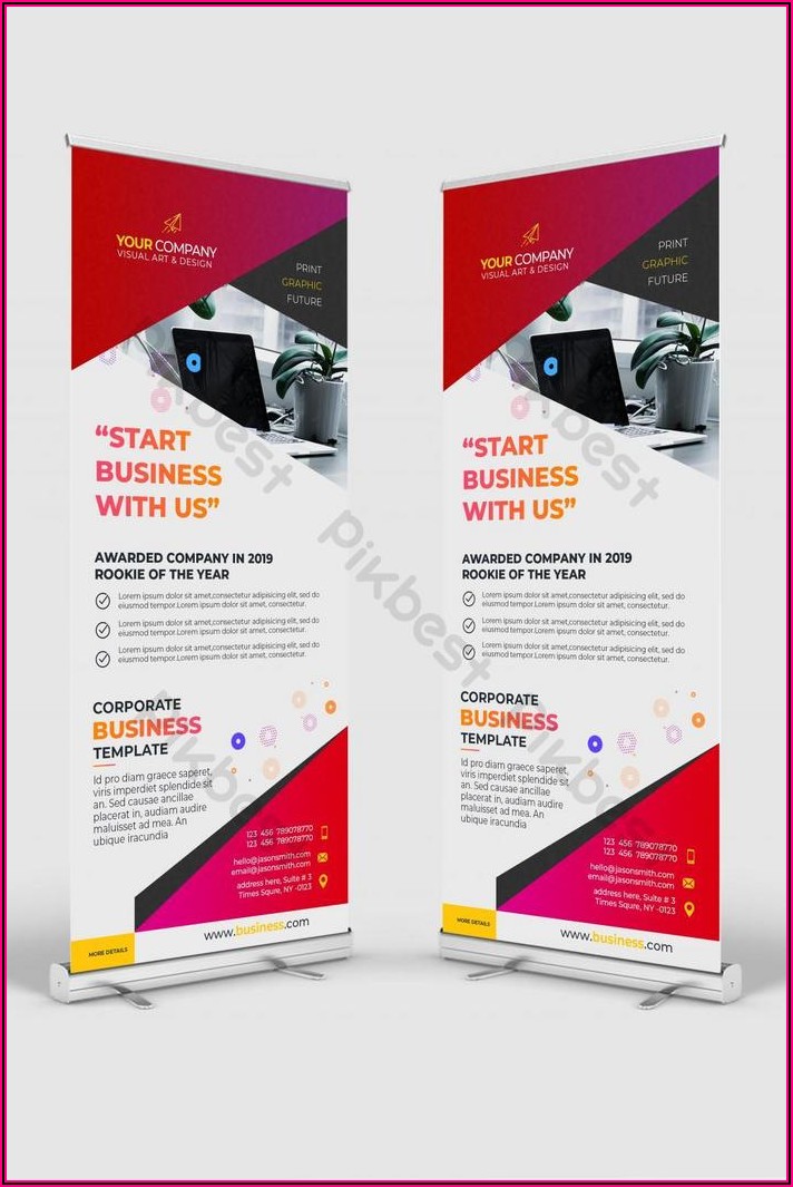 Free Roll Up Banner Design Template Psd