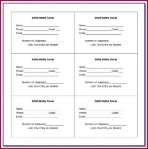 Free Sample Tickets Template