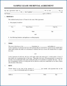 Free Tenancy Agreement Form Uk Pdf