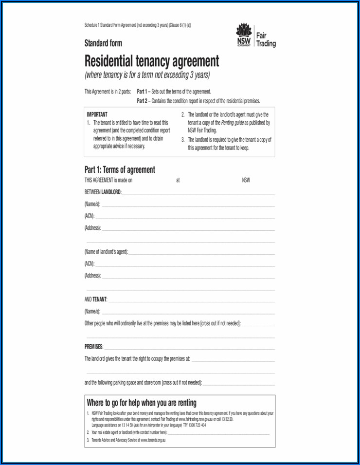 Free Tenancy Agreement Form