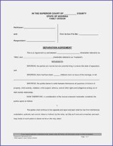 Free Uncontested Divorce Forms Georgia