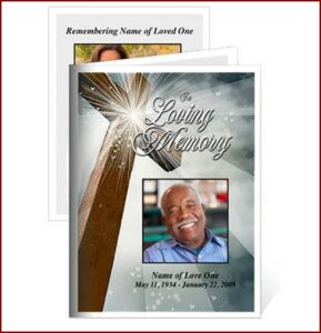 Funeral Memorial Cards Template