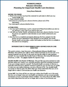 Georgia Advance Directive For Healthcare Form 2020