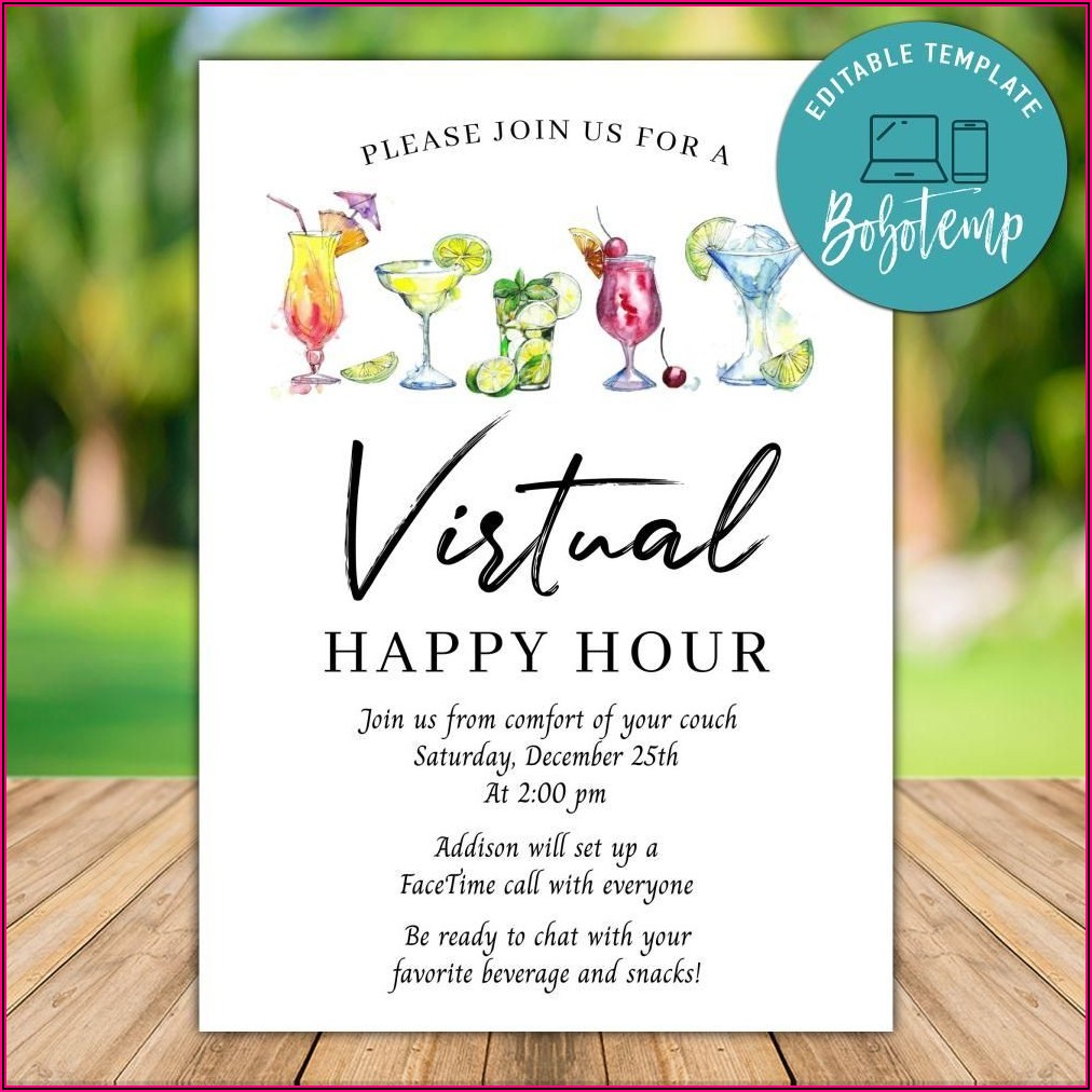 Going Away Happy Hour Invite Template