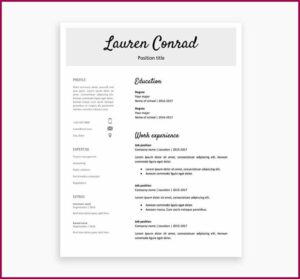 Google Docs Free Resume Templates 2019