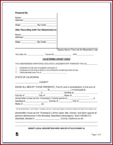 Grant Deed Template