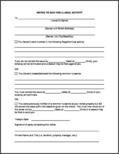 Hawaii Eviction Notice Form