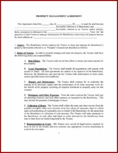 Hoa Agreement Template