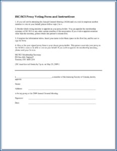 Homeowners Association Proxy Form
