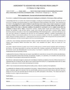 Horse Liability Release Form