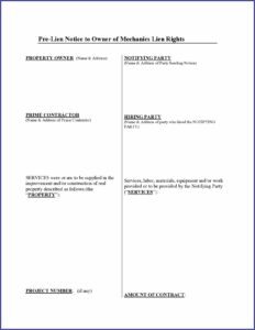 Indiana Construction Lien Forms