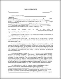 Interest Only Promissory Note Form