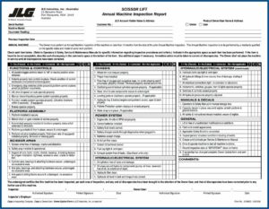 Jlg Daily Inspection Form