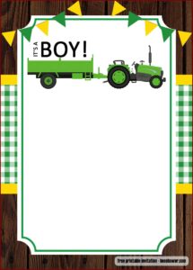 John Deere Baby Shower Invitation Template