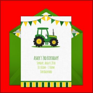 John Deere Birthday Invitation Templates Free