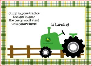 John Deere Invitations Template
