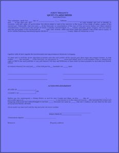 Joint Tenancy Quit Claim Deed Form Oklahoma