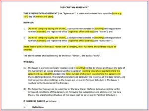 Joint Venture Mou Format