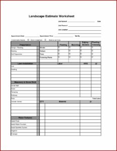 Landscaping Quote Template Word