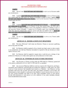 Last Will And Testament Template Georgia