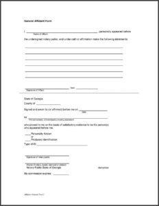 Legal Aid Affidavit Template