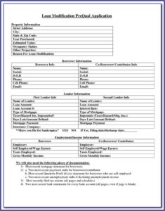 Loan Modification Forms Pdf
