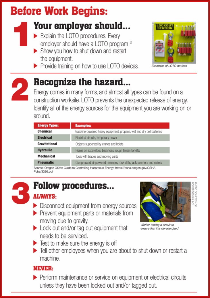 Lockout Tagout Policy Template