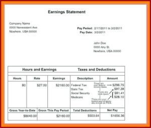 Make Paycheck Stubs Templates Free