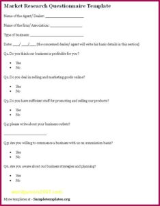 Marketing Research Survey Examples