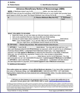 Medicare Part B Form Cms L564cms R 297