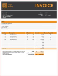 Microsoft Excel Templates For Invoices
