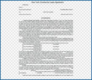 New York Commercial Lease Agreement Form