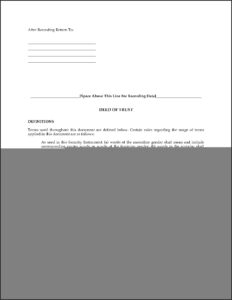 North Carolina Deed Of Trust Form