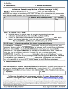 Notice Of Medicare Non Coverage Form 2020