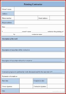 Painting Contractor Quote Template