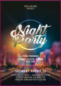 Party Flyer Design Templates Free Download