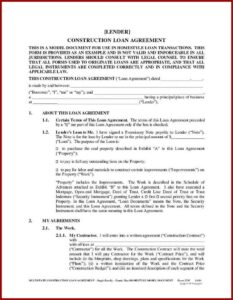 Personal Loan Agreement Sample Word