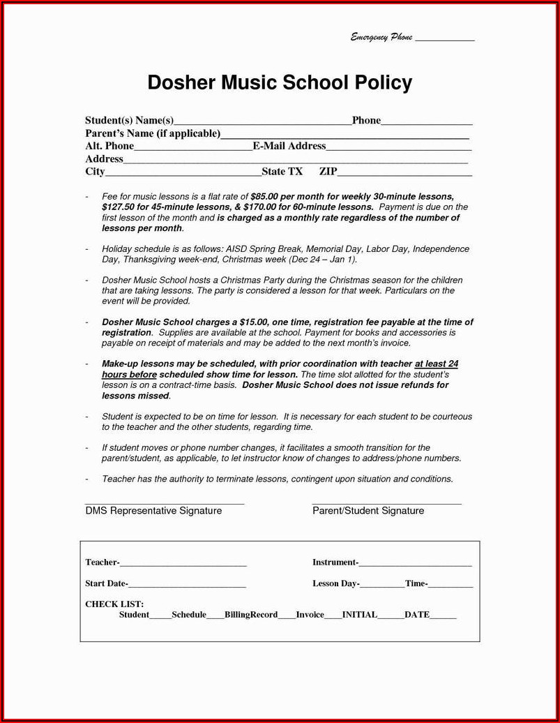 Pest Control Service Agreement Form