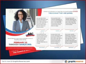 Political Campaign Postcard Template