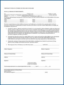 Power Of Attorney Form Florida