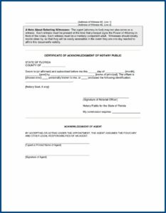 Power Of Attorney Form Florida Durable