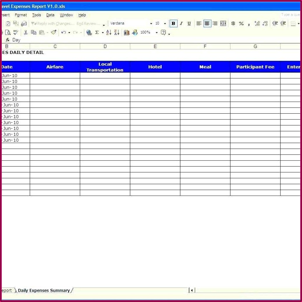 Prepaid Expense Reconciliation Template Excel