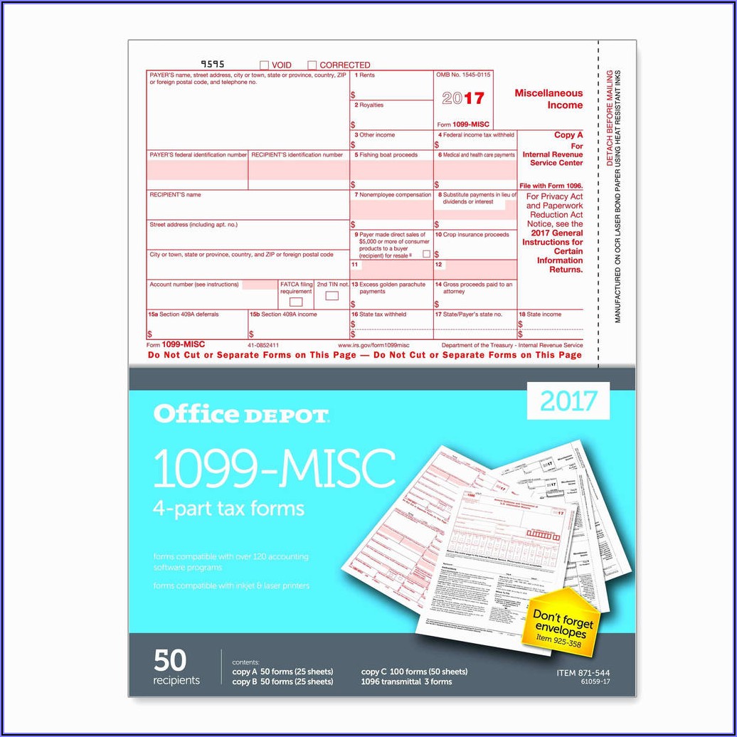 Printable 1096 Form 2018