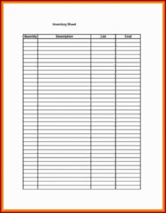 Printable Blank Balance Sheet Template