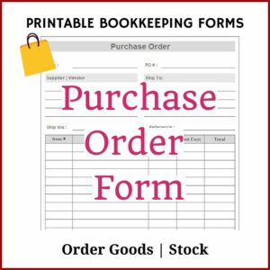Printable Purchase Order Forms