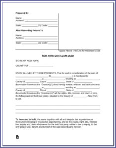 Quit Claim Deed Form Utah Free